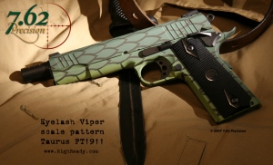 Taurus PT1911 Pistol with Eyelash Viper pattern