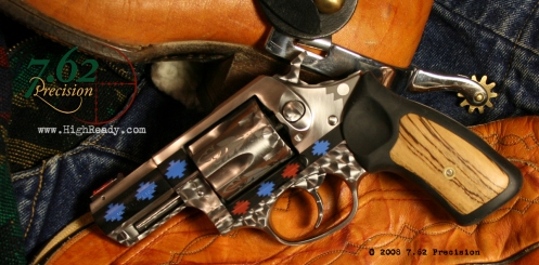 Ruger SP101 revolver with DuraCoat and jeweling.
