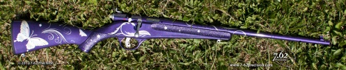 Purple Savage Rascal Rifle with Butterflies and Silver