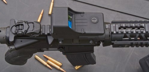 Mepro TRU-DOT RDS mounted on a Colt LE Carbine.