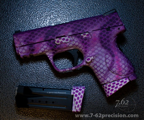 Purple Snakeskin on S&W Pistol.
