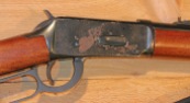 Before: This Winchester Model 94 can't be reblued due to the sintered metal receiver.